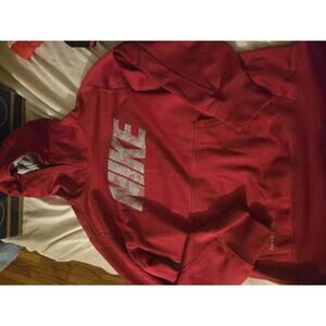 Nike Therma-Fit Red Hoodie Sweatshirt youth Large